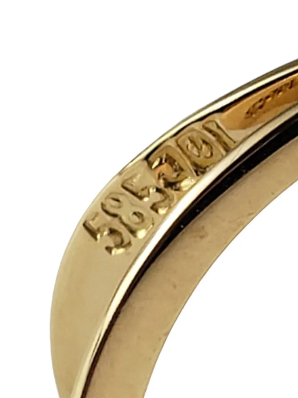 14 Karat Yellow Gold Aventurine Quartz Double Band Ring Size 7 #19043 - Picture 7 of 9